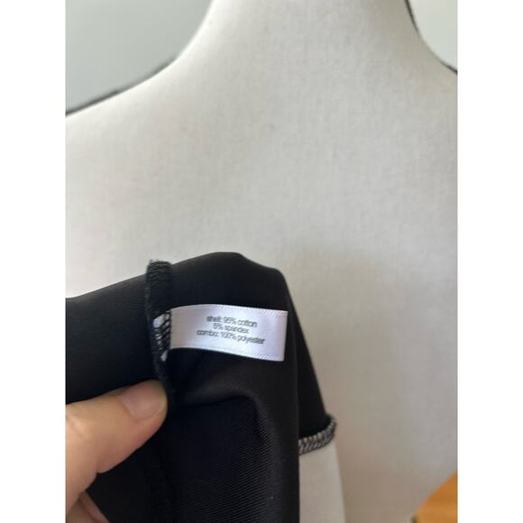 Eloquii Red Floral & Black Color Block Netting Sheath Dress - Picture 7 of 8